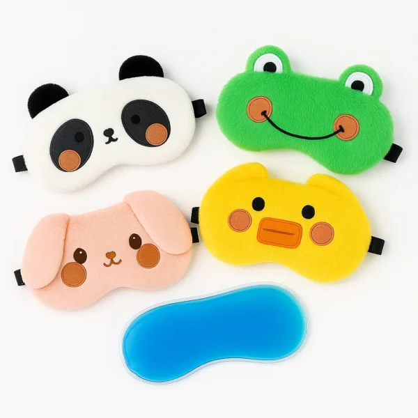 Antifaz térmico de animalitos con gel frío/calor