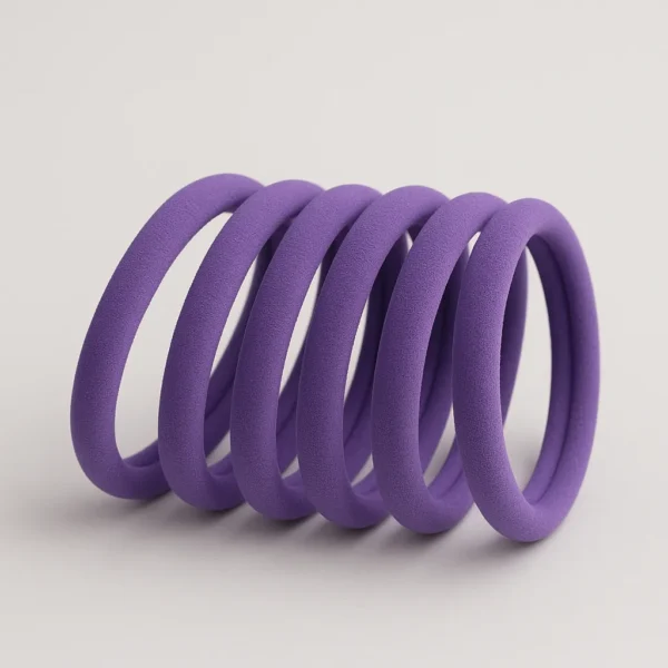 Juego de ligas para el cabello morado
