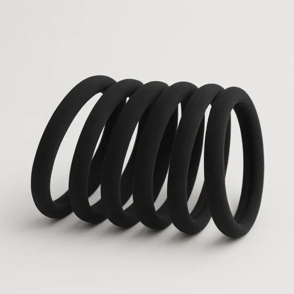 Juego de ligas para el cabello negro