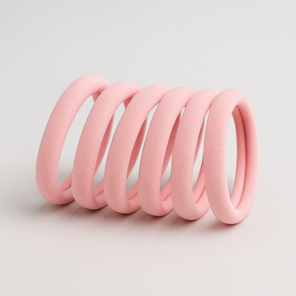 Juego de ligas para el cabello rosas