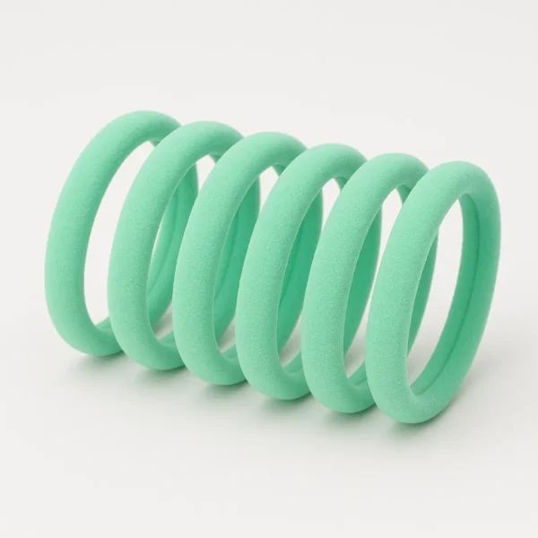 Juego de ligas para el cabello verde